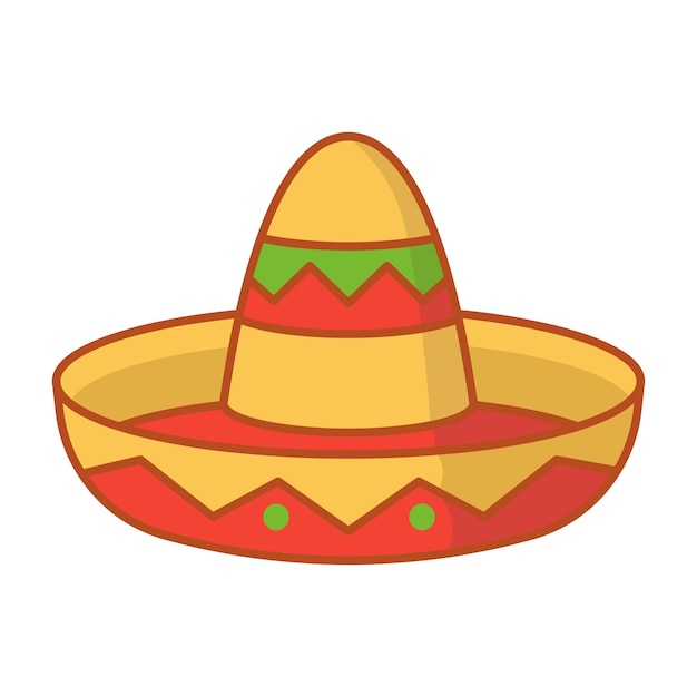 Sombrero sombrero México signo y símbolos del icono vectorial