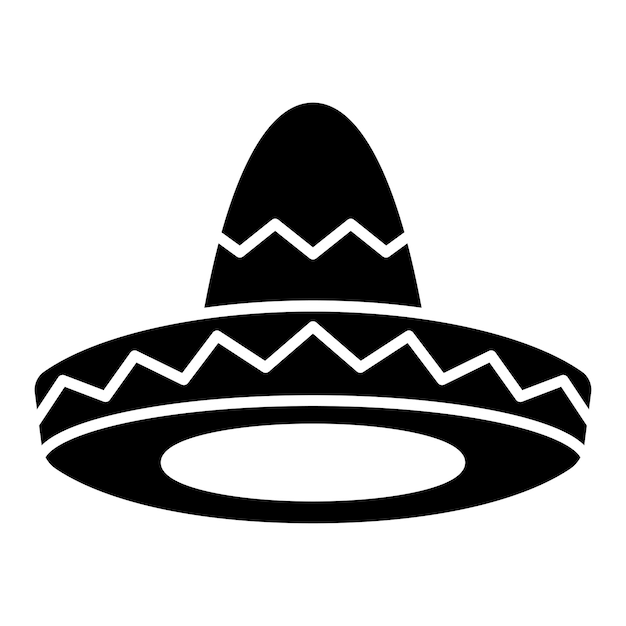 Sombrero sombrero México signo y símbolos del icono vectorial