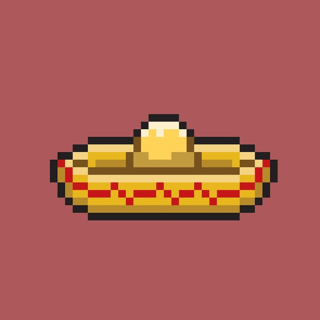 Sombrero sombrero en pixel art
