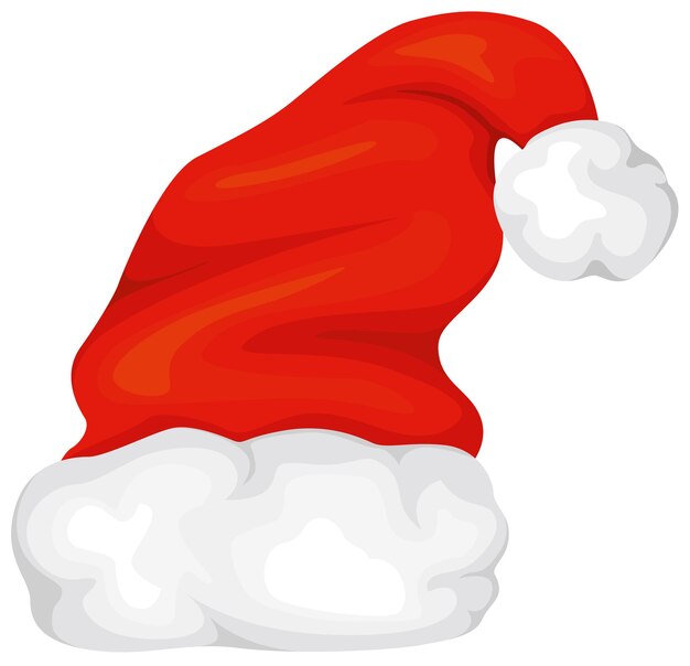 Sombrero tradicional de Santa Claus. Iconos de diferentes tipos de sombreros para Navidad.