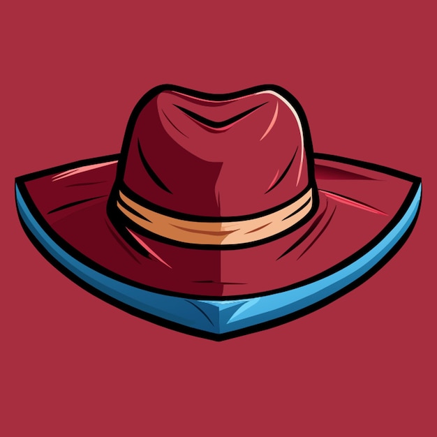 Vector sombrero vacío de superhéroe en el estilo de boceto ilustración vectorial de vista frontal