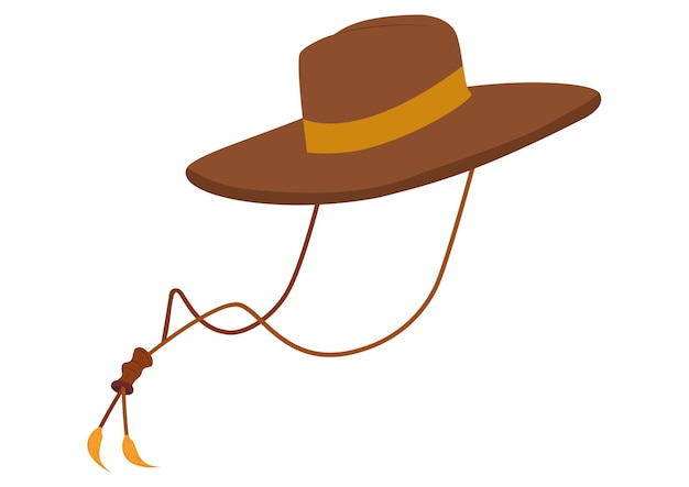 Vector sombrero de vaquero clipart ilustración de sombrero marrón