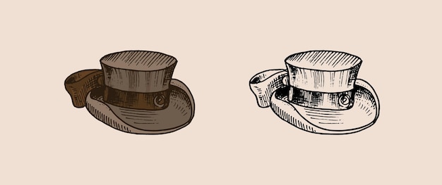 Vector sombrero de vendedor de periódicos vintage gatsby para hombres elegantes, estilo retro, estilo inglés, dibujado a mano