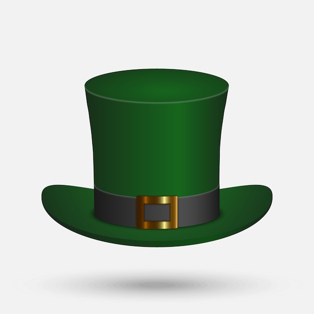 Sombrero verde de San Patricio aislado sobre fondo blanco