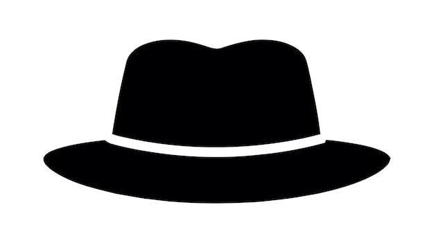 Sombrero viejo vintage Gorra de cabeza masculina Ropa de moda antigua Sombrero elegante Ilustración vectorial sobre fondo blanco
