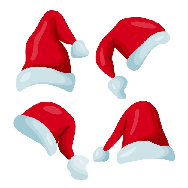 Sombreros de Papá Noel de color rojo Gorro de invierno Sombreros de Papá Noel de Navidad