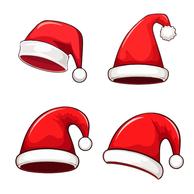 Sombreros de Papá Noel Sombreros rojos de Papá Noel