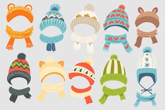 Sombreros de punto de invierno para niños
