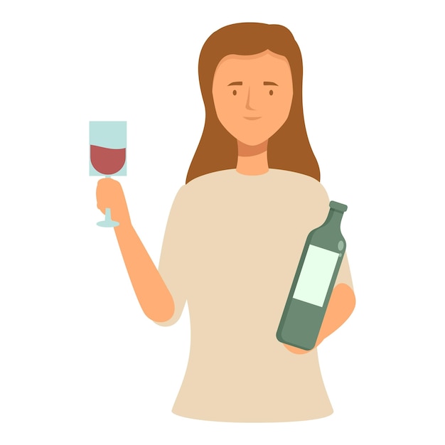 Sommelier sosteniendo una copa de vino y una botella que sugiere alcohol