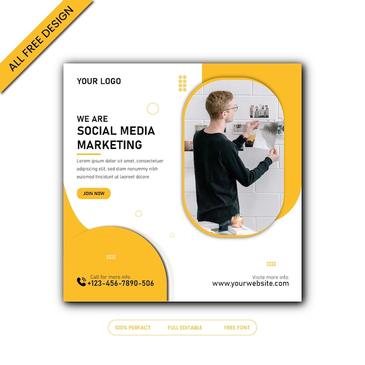 Somos una agencia de marketing digital con plantillas de anuncios en las redes sociales.