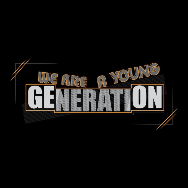 Somos un cartel de diseño abstracto de camiseta y ropa con estilo de generación joven Vector Premium
