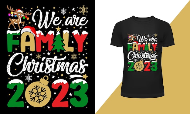 Somos la familia de Navidad camiseta de diseño de tipografía vector