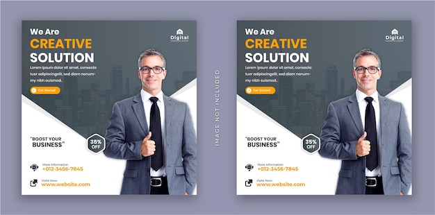 Somos una solución creativa y un folleto de negocios corporativos.
