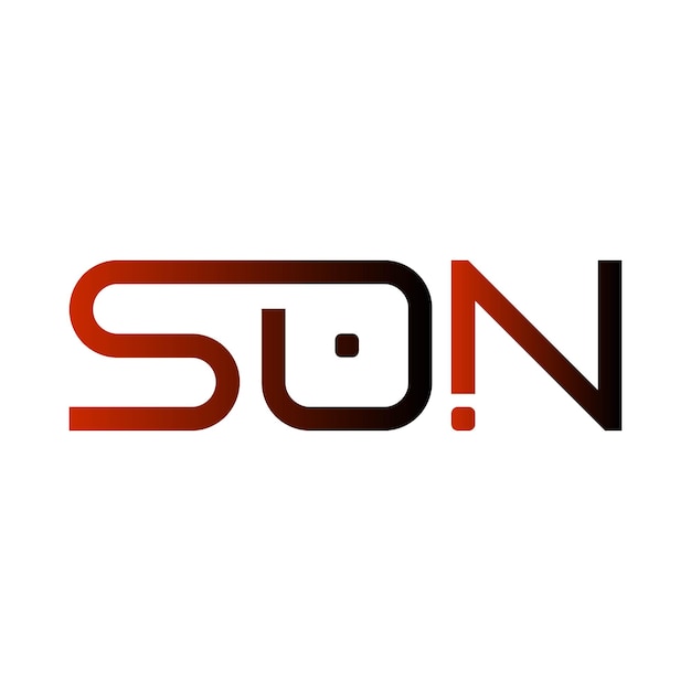 SON logotipo monograma inicial gradiente diseño vectorial de identidad empresarial de marcas de letras minimalistas modernas