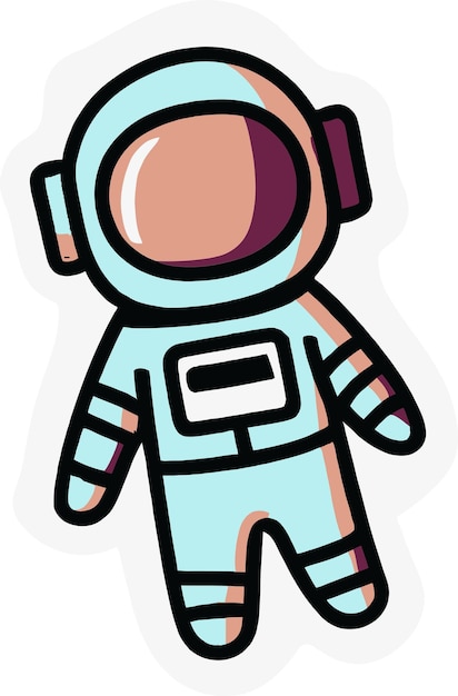 Soñando con las estrellas Una ilustración dibujada a mano de un valiente astronauta