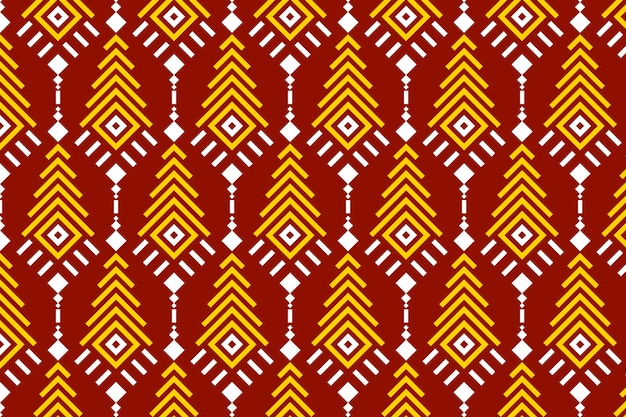Songket de patrones sin fisuras rojo y amarillo