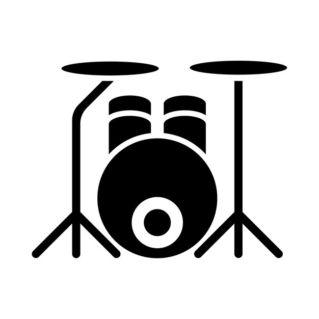 sonido de la música del tambor DJ icono de la batería