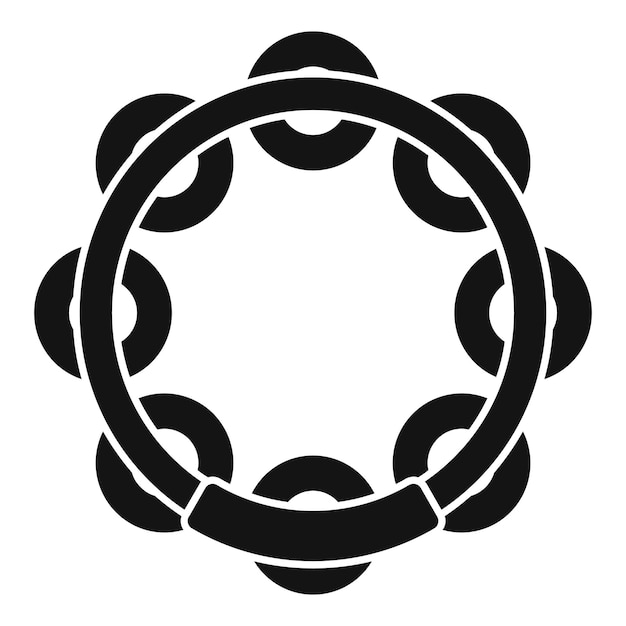 Sonido pandereta icono simple vector Música tambor Concierto musical