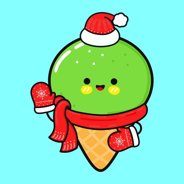 Sonríe muy bien, feliz Navidad de helado.