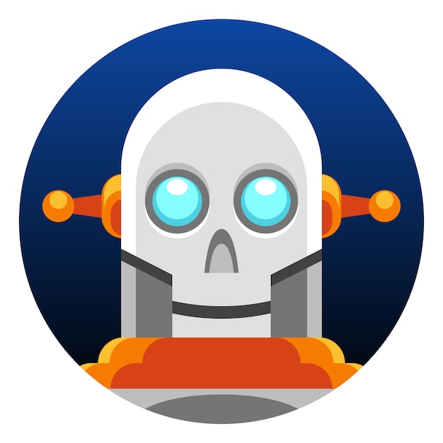 Vector sonriendo robot android