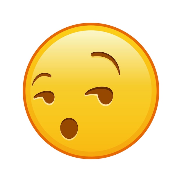 Sonriente cara de coqueteo gran tamaño de emoji amarillo sonrisa