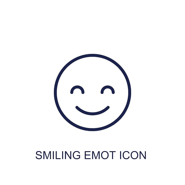sonriente emot icono fondo blanco