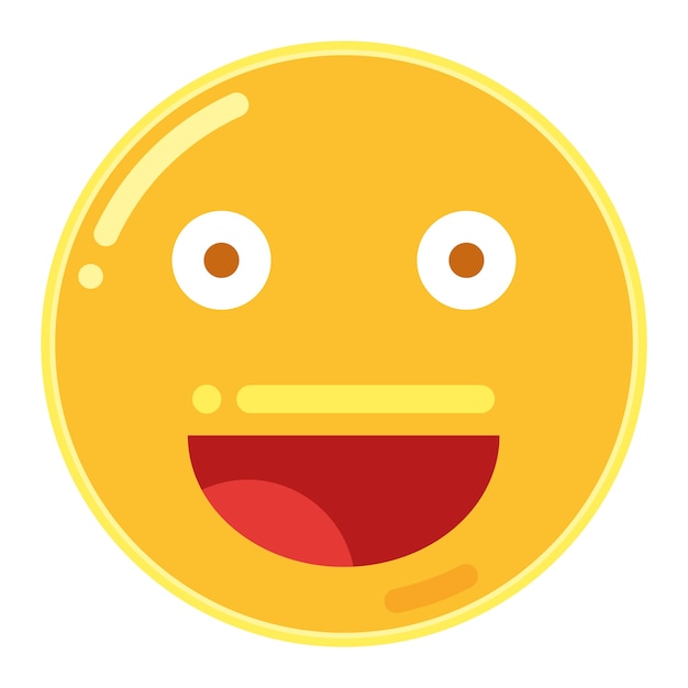 Vector sonriente emoticon de cara