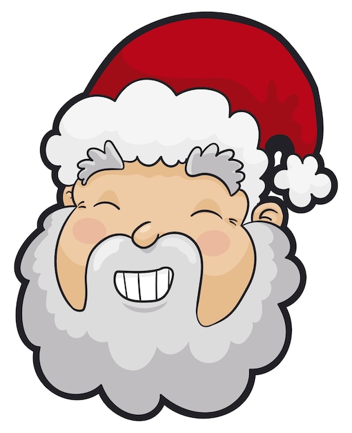 Sonriente santa claus con su icónico sombrero rojo listo para la temporada de navidad