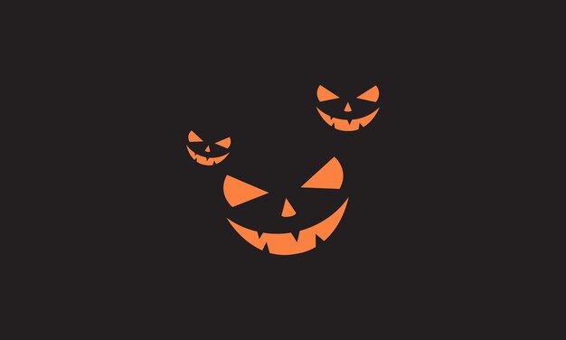 Sonrisa cara helloween logotipo símbolo vector icono ilustración diseño gráfico