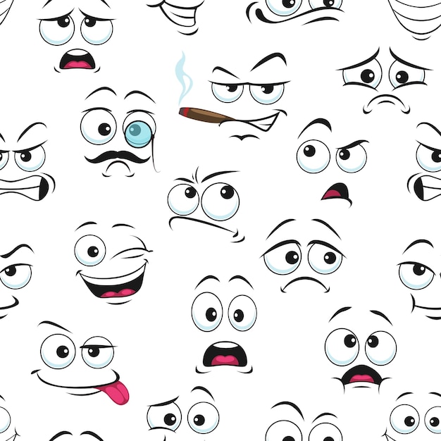 Sonrisa cara patrón emoticonos divertidos feliz emoji