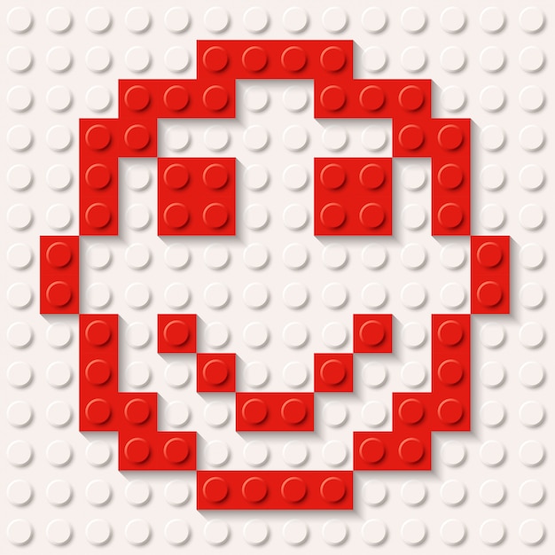 Vector sonrisa de constructor rojo