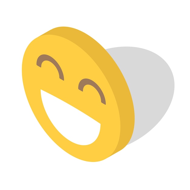 sonrisa divertida icono vector icono ilustración diseño isométrico