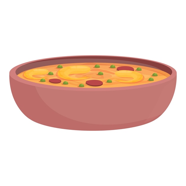 Sopa de camarones icono dibujos animados vector comida española tapas de españa