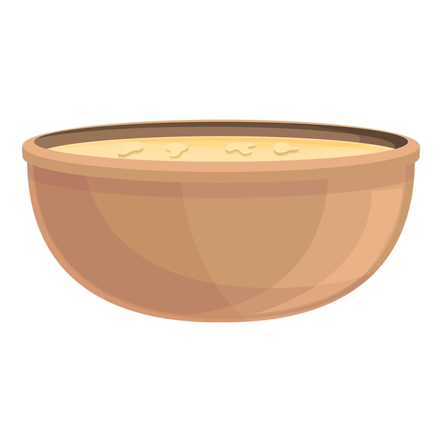 Sopa de crema de calabaza icono vector de dibujos animados tazón de verduras plato de comida