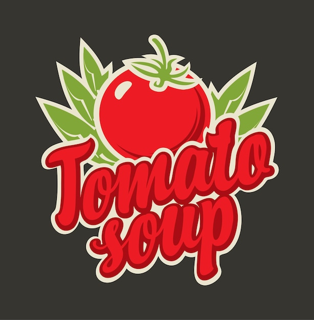 sopa de crema de tomate con logo