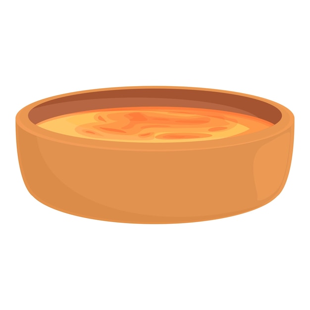 Sopa española vegana icono dibujos animados vector cocina comida España tapas