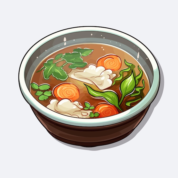 Vector sopa de kimchi