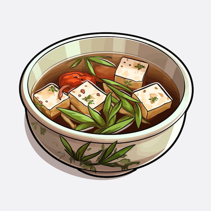 Vector sopa de kimchi