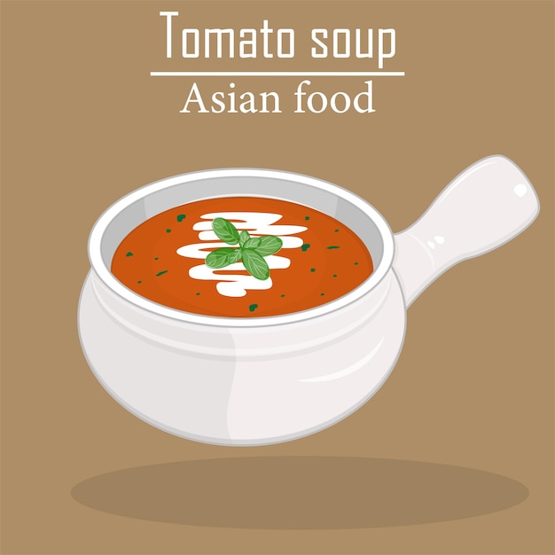 Vector sopa de tomate