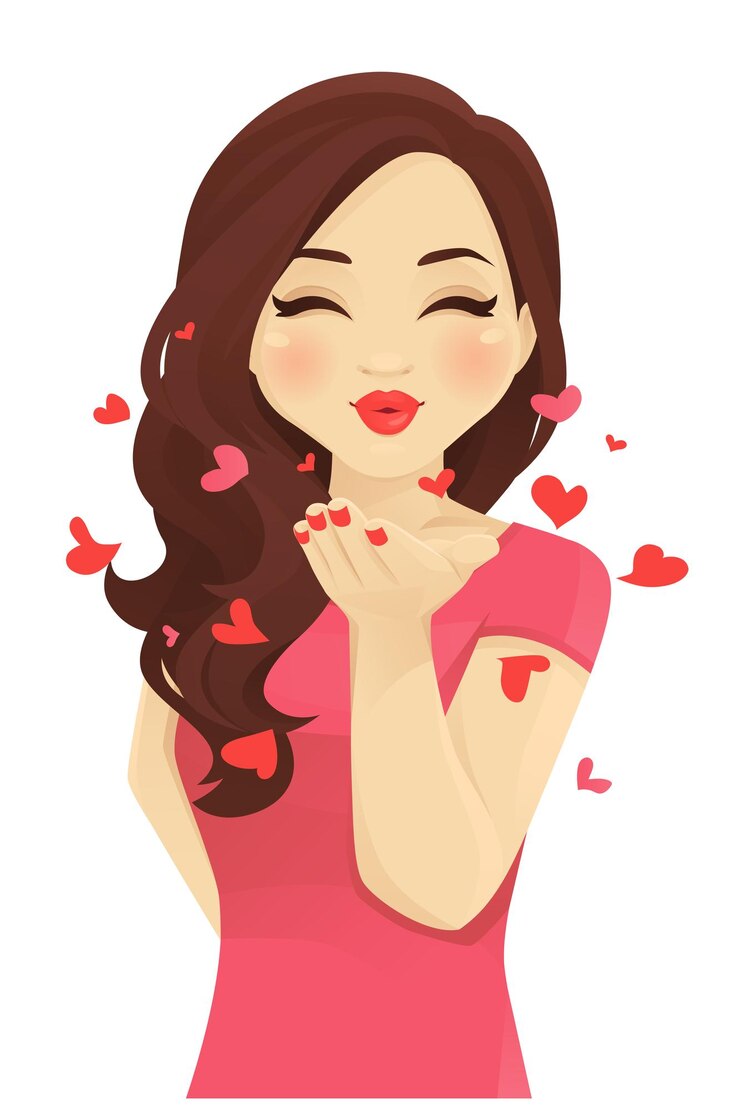 Vector soplando beso mujeres