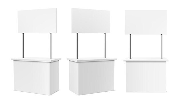 El soporte de la cabina publicitaria está en blanco.