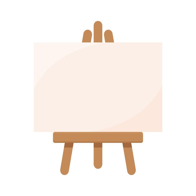 Soporte para pintura aislado sobre fondo blanco Suministro de arte