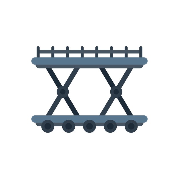Soporte soporte icono vector plano Aeropuerto suelo Soporte carga aislada