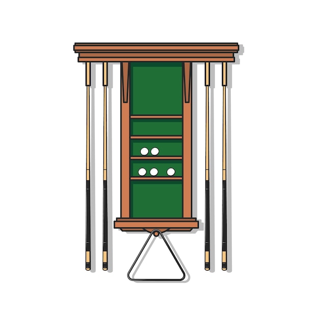 Vector soporte para tacos de billar y artículos de juego de snooker