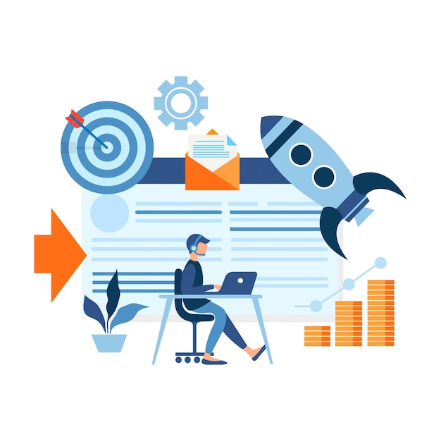 Soporte técnico de gestión de contenido de análisis empresarial para marketing en línea