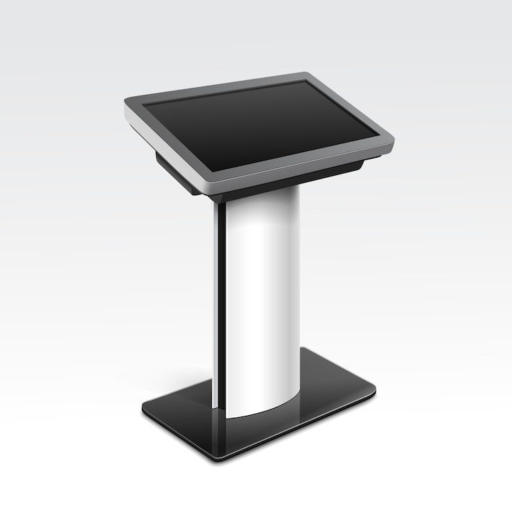 Vector soporte de terminal de monitor de pantalla de información