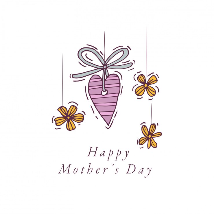 sorteo de mano para tarjeta de felicitación del día de la madre color colorido. Tipografía e icono para fondo de vacaciones de primavera, pancartas o carteles y otros imprimibles.