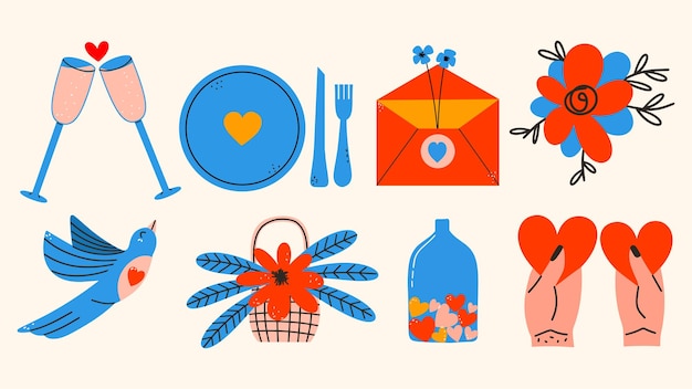 El sorteo manual del Día de San Valentín con diferentes pegatinas