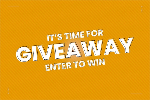 Sorteo redes sociales y plantilla de banner con fondo naranja