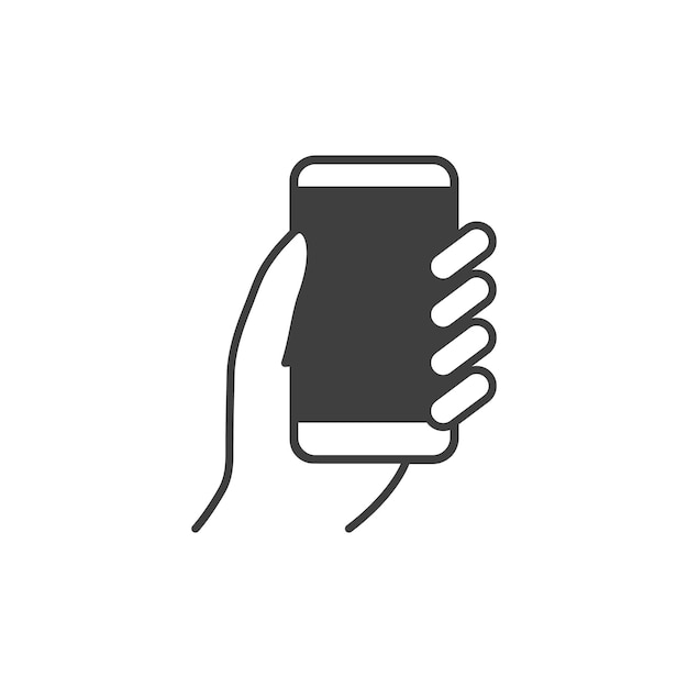 Sostenga el teléfono inteligente con la mano La pantalla táctil del teléfono móvil